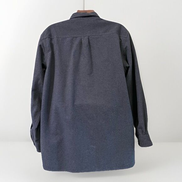 LL BEAN Chamois Shirt Traditional Fit Flannel Mens XL Blue Gorp Outdoor Cabin - Picture 5 of 7